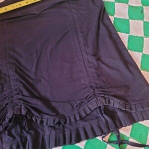 Nomad Hemp Wear Mini Ruffle Black Skirt XL